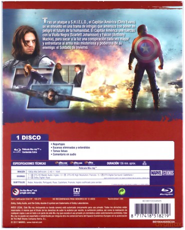Captain America: The Winter Soldier (Kapitan Ameryka: Zimowy Żołnierz) [Blu-Ray]