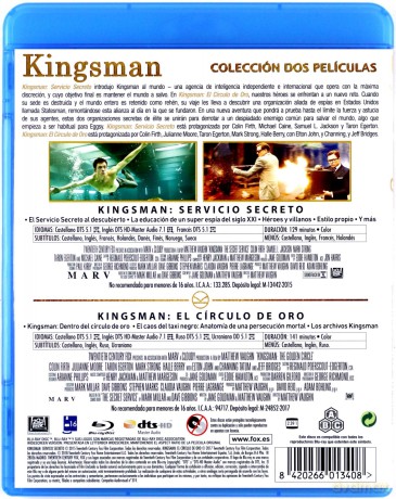 Kingsman: The Secret Service / Kingsman: The Golden Circle (Kingsman: Tajne służby / Kingsman: Złoty krąg) [2xBlu-Ray]