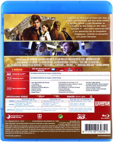 Solo: A Star Wars Story (Han Solo. Gwiezdne wojny - historie) [Blu-Ray 3D]+[2xBlu-Ray]