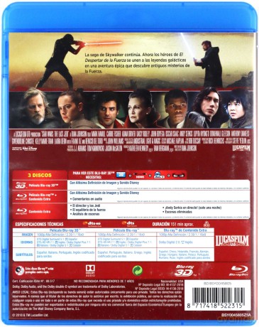 Star Wars: Episode VIII - The Last Jedi (Gwiezdne wojny: Ostatni Jedi) [Blu-Ray 3D]+[2xBlu-Ray]