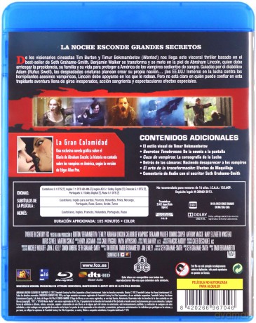Abraham Lincoln: Vampire Hunter (Abraham Lincoln: Łowca wampirów) [Blu-Ray]