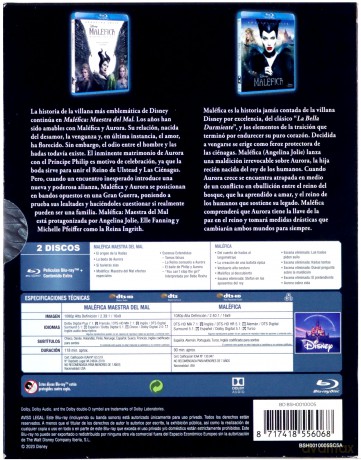Maleficent / Maleficent: Mistress of Evil (Czarownica 1-2) [2xBlu-Ray]