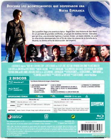 Rogue One (Łotr 1. Gwiezdne wojny - historie) (steelbook) [2xBlu-Ray]
