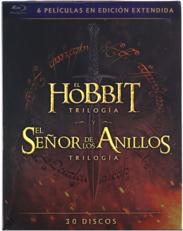 Hobbit Trilogy / Lords of The Ring Trilogy (Władca Pierścieni) [BOX] [18xBlu-Ray]+[12DVD]