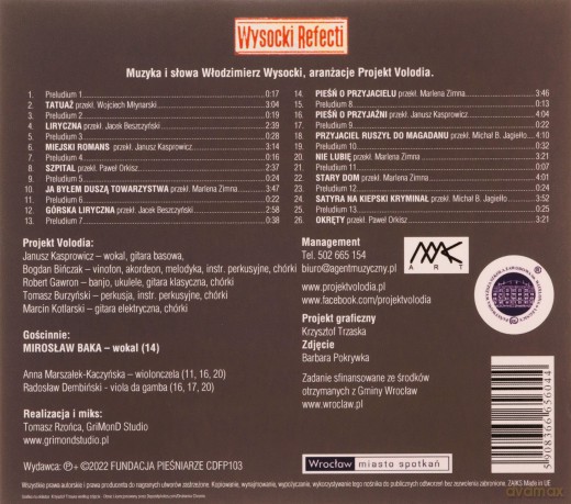 Projekt Volodia: Wysocki Refecti [CD]