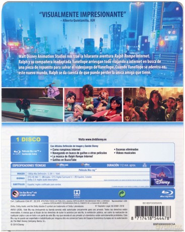 Ralph Breaks the Internet (Ralph Demolka w Internecie) (Disney) (steelbook) [Blu-Ray]