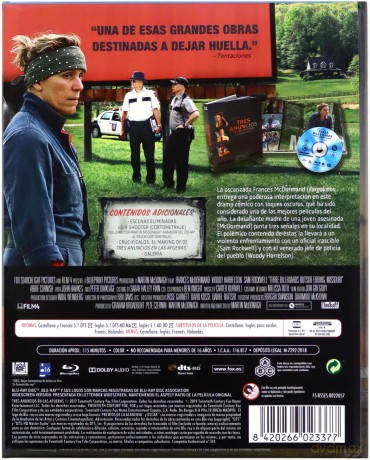 Three Billboards Outside Ebbing, Missouri (Trzy billboardy za Ebbing, Missouri) [Blu-Ray]