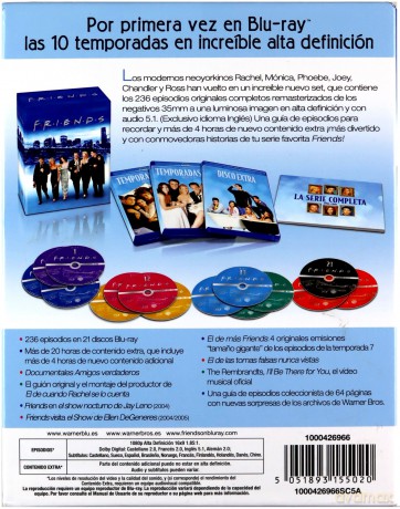 Friends: Complete Collection Season 1-10 (Przyjaciele) [BOX] [24xBlu-Ray]