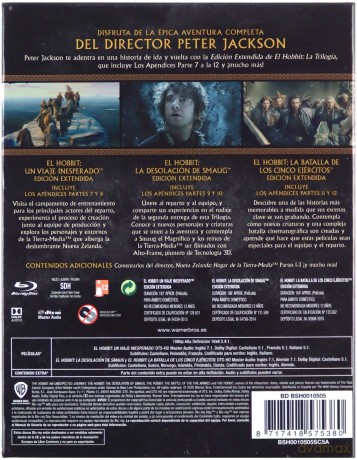The Hobbit 1-3 Trilogy (Extended) [BOX] [9xBlu-Ray]