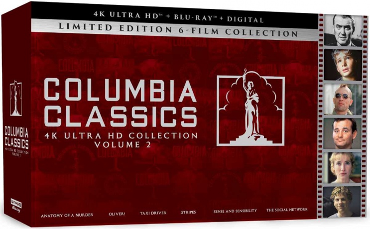 Columbia Classics Collection: Volume 2: Anatomia morderstwa / Oliver! / Rozważna i romantyczna / Szarże / Taksówkarz / The Social Network [BOX] [6xBlu-Ray 4K]+[8xBlu-Ray]