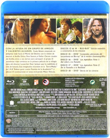 The Lord of the Rings: The Fellowship of the Ring (Władca Pierścieni: Drużyna Pierścienia) [2xBlu-Ray]+[4DVD]