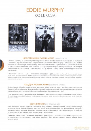 Eddie Murphy: Nieoczekiwana zmiana miejsc / Książę w Nowym Jorku / Złote dziecko BOX [3DVD]