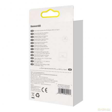 BASEUS Adapter Przejściówka OTG USB-C do USB-A