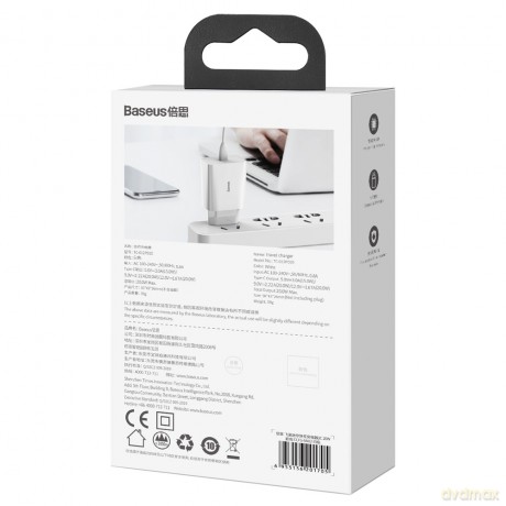 BASEUS Mini Ładowarka sieciowa USB-C PD 20W
