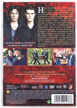 The Vampire Diaries Season 8 (Pamiętniki wampirów) [3DVD]