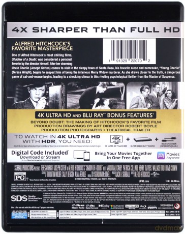 Shadow of a Doubt (Cień wątpliwości) [Blu-Ray 4K]+[Blu-Ray]