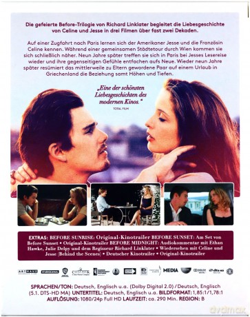 The Before Trilogy: Before Sunset / Before Sunrise / Before Midnight (Przed zachodem słońca / Przed wschodem słońca / Przed północą) [BOX] [3xBlu-Ray]