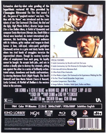 A Fistful of Dollars (Za garść dolarów) [Blu-Ray 4K]+[Blu-Ray]