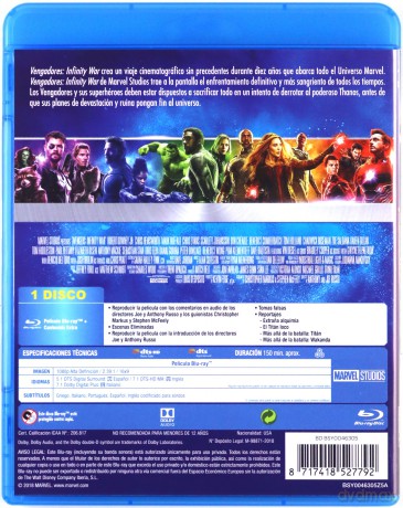 Avengers: Infinity War (Avengers: Wojna bez granic) [Blu-Ray]