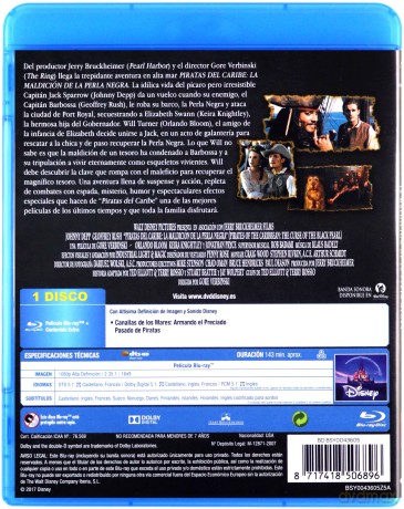 Pirates of the Caribbean: The Curse of the Black Pearl (Piraci z Karaibów: Klątwa Czarnej Perły) [Blu-Ray]