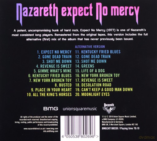 Nazareth: Expect No Mercy [CD]