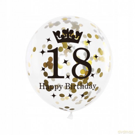 Balony 18 urodziny 30 cm 6szt 