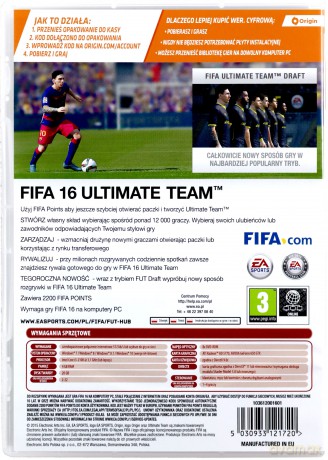 FIFA 16 2200 FIFA Points - Download Code - [GRA PC]