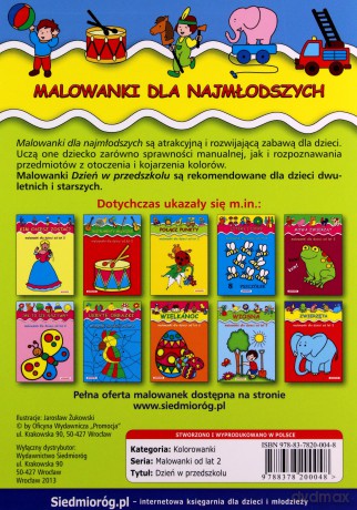 Dzień W Przedszkolu Malowanki Dla Dzieci Od Lat 2 [KSIĄŻKA]