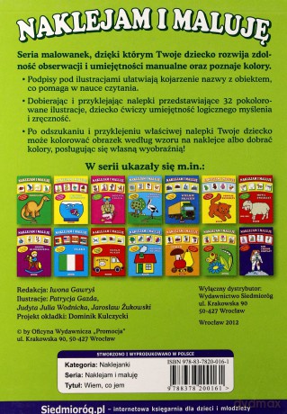 Wiem Co Jem Naklejam I Maluje [KSIĄŻKA]