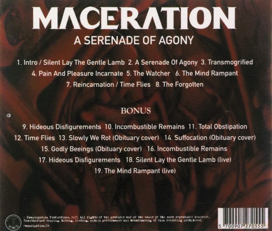 Maceration: A Serenade Of Agony [CD]