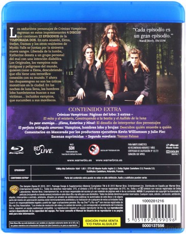 The Vampire Diaries Season 2 (Pamiętniki wampirów) [4xBlu-Ray]