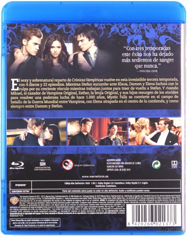 The Vampire Diaries Season 3 (Pamiętniki wampirów) [4xBlu-Ray]