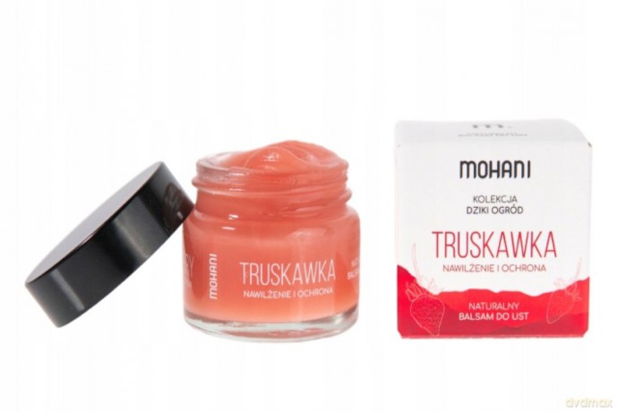 Nawilżająco-ochronny balsam do ust Mohani - Truskawka