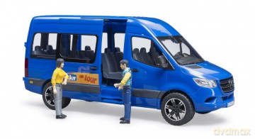 Bus MB Sprinter niebieski z 2 figurkami