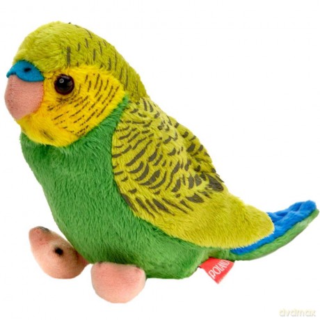 Maskotka Papuga falista zielono-niebieska 13 cm