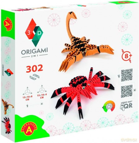 Origami 3D - 2 w1 Pajak, Skorpion