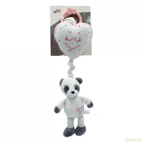 Pozytywka Panda różowa 35 cm