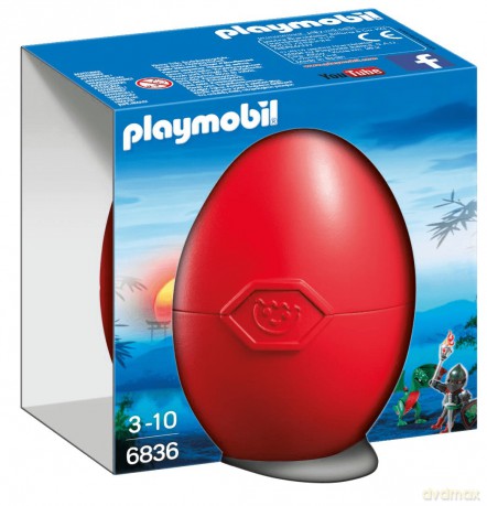 Zestaw z figurką Knights 6836 Smoczy wojownik (jajko-skarbonka)