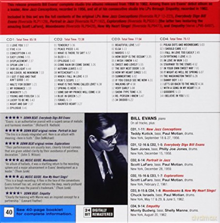 Bill Evans: Complete 1956-1962 Studio Albums [4CD]