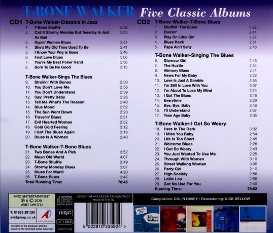 T-Bone Walker: Five Classic Albums [2CD]