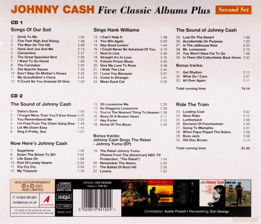 Johnny Cash: Five Classic Albums Plus [2CD]