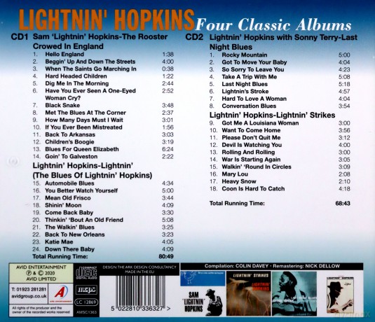 Lightnin Hopkins: Four Classic Albums [2CD]