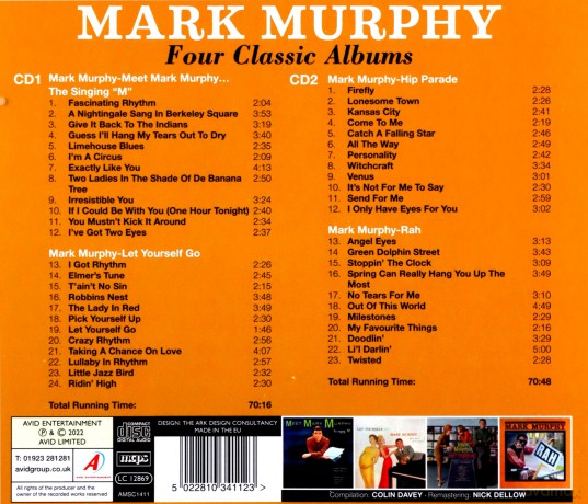 Mark Murphy: Four Classic Albums [2CD]