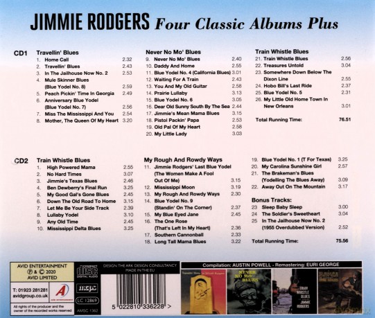 Jimmie Rodgers: Four Classic Albums Plus [2CD]