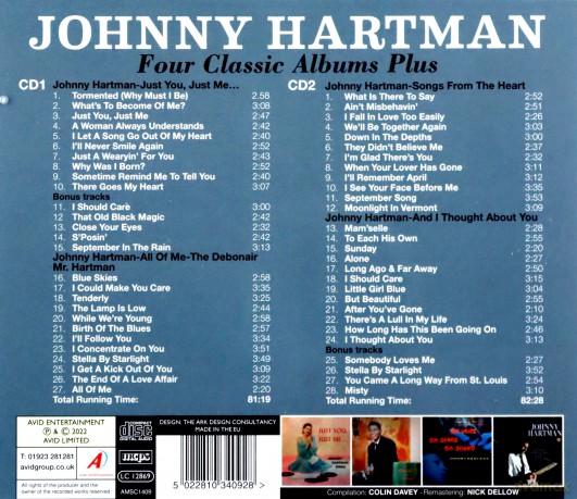 Johnny Hartman: Four Classic Albums Plus [2CD]
