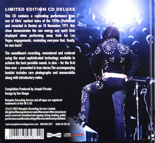 Elvis Presley: Like A Black Tornado - Live At Boston Garden 1971 (Deluxe) (Digibook) [CD]