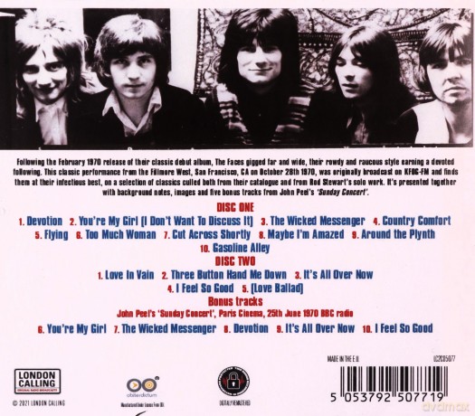 Rod Stewart And The Faces: Live At The Fillmore 1970 [2CD]