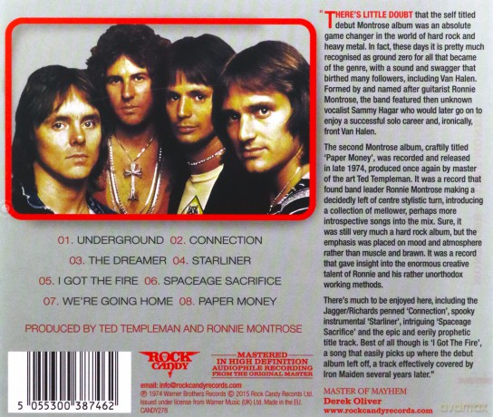 Montrose: Paper Money [CD]