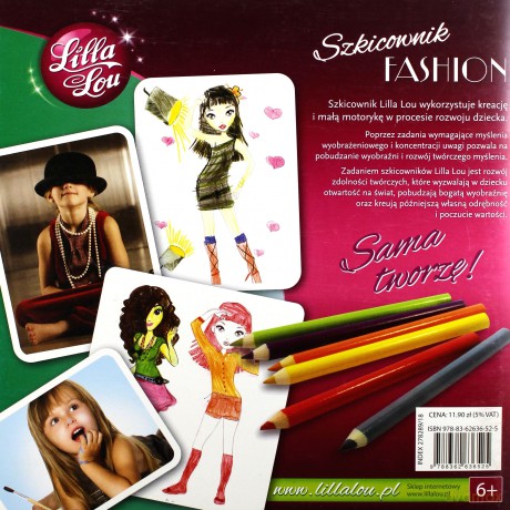 Lilla Lou Fashion Szkicownik Książka Do Kolorowania [KSIĄŻKA]
