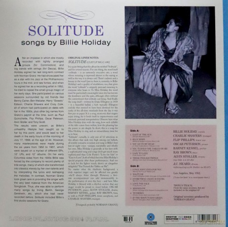 Billie Holiday: Solitude (Solid Blue) [Winyl]